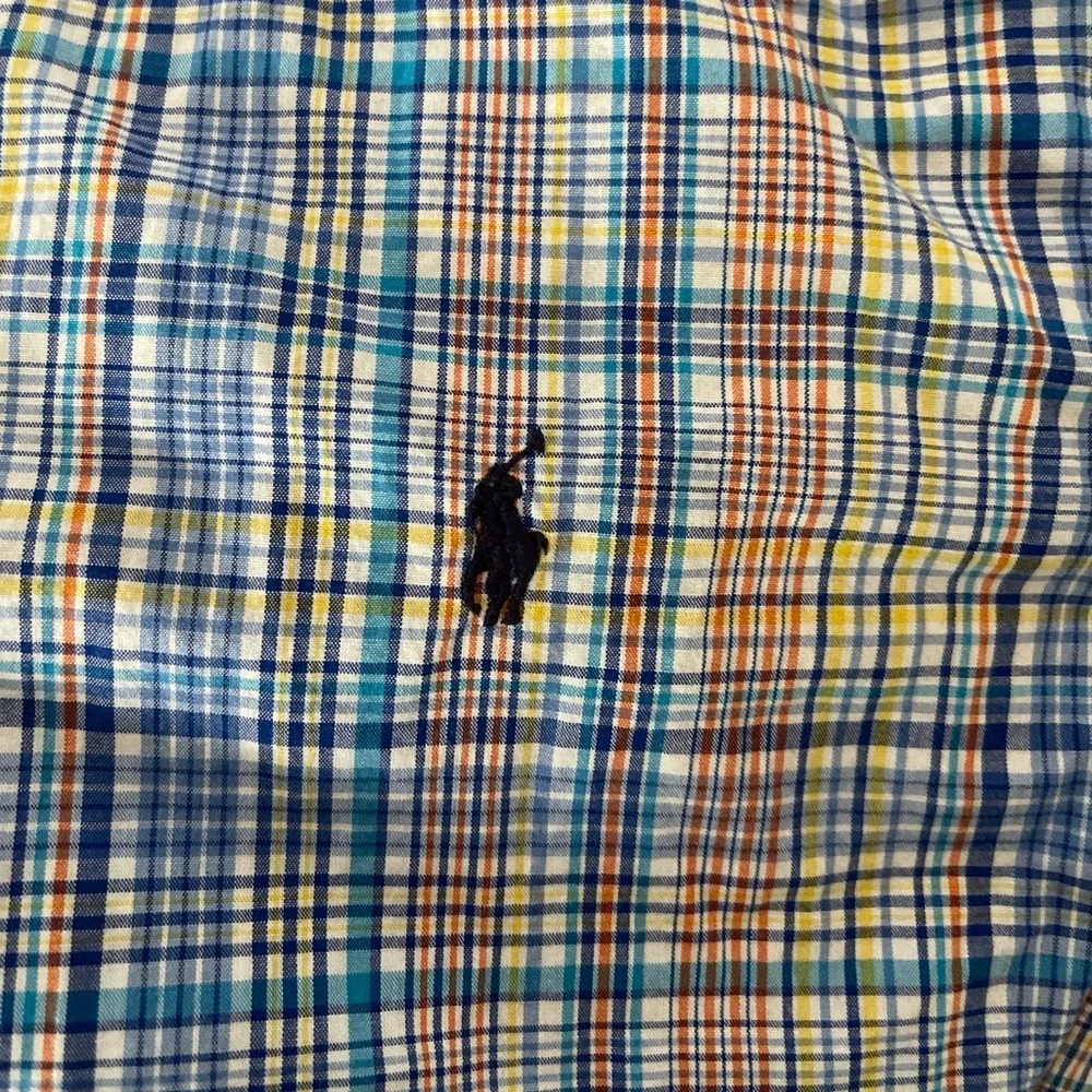 Ralph‎ Lauren Natural Stretch 100% Cotton Boys Short Sleeve Button Down Shirt XL